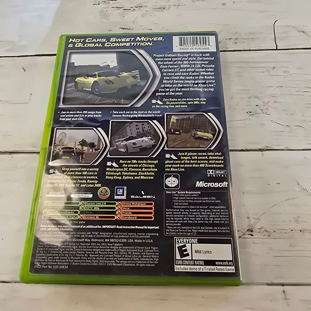Project Gotham Racing 2 PGR2 Microsoft Xbox Original Game Complete CIB Racing